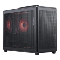 先马趣造3机箱M-ATX台式机电脑空主机箱铁网防散热尘手提mini四面网孔/5风扇位/350mm显卡/ATX电源 趣造3 (配TYPE-C)黑色+GT750 黑色