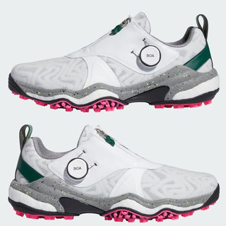 阿迪达斯 （adidas）高尔夫球鞋男士CODECHAOS BOA 2025透气稳定轻量舒适高尔夫鞋 IG8705 白/一号黑/森林绿 45 （UK10.0）