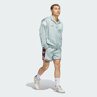 Hoop York City联名款梭织短裤春夏adidas阿迪达斯三叶草 质感绿/暗红/白色 XS