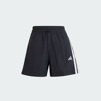 adidas休闲舒适运动短裤女装夏季阿迪达斯轻运动JE1309   黑色/白   M