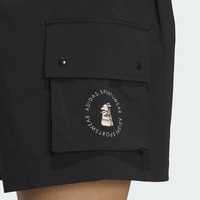 adidas休闲舒适运动短裤女装夏季阿迪达斯轻运动   黑色   XXS