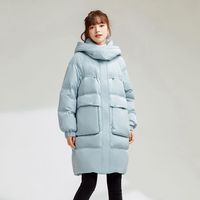 雪中飞 SNOWFLYING中长款羽绒服时尚舒适多色百搭加厚保暖连帽气质冬季外套