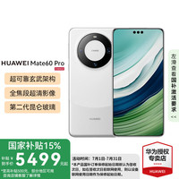 华为 HUAWEI Mate 60 Pro 手机 12GB+512GB 白沙银