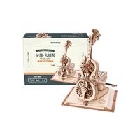 若客（ROKR）diy立体木质机械动态齿轮拼装积木科技感创意玩具模型 AMK63秘境大提琴