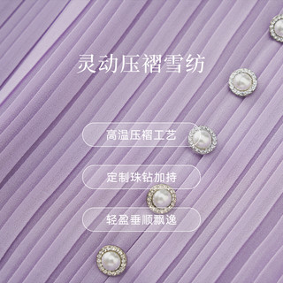 【玫瑰裙】珂莱蒂尔2025夏季减龄收腰短袖连衣裙女优雅气质长裙