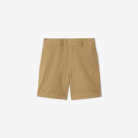 BURBERRY 男童 棉质混纺短裤 81004701 沙色