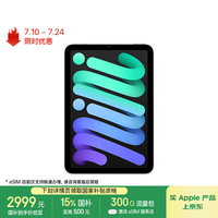 苹果 Apple iPad mini 7 2024款 平板电脑（A17 Pro、128GB、5G版、深空灰色）