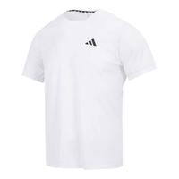 adidas阿迪达斯官方男装夏速干健身运动上衣圆领短袖T恤IC7430 白/黑色 A/L