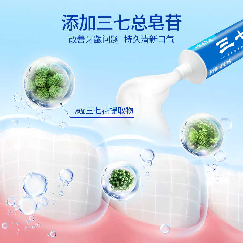  三七 护龈去软垢 成人牙膏  薄荷味