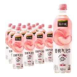 美汁源 可口可乐（Coca-Cola）美汁源无糖果味气泡水0糖0脂汽水饮料480ml整箱装 蜜桃气泡水480ml*12瓶