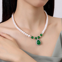 珍珠皇后项链妈妈款玉髓吊坠送妈妈婆婆长辈生日礼物送老婆