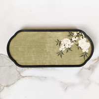 康妮雅创意茶盘硅藻泥茶托陶瓷置物架国潮茶具小型蓄水型中式吸水速干盘