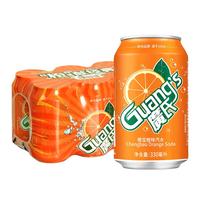 广氏橙宝橙味汽水330ml*6罐装  碳酸饮料夏季橙汁饮品水果味饮料