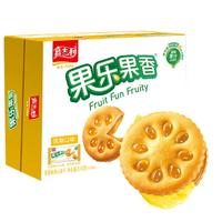 嘉士利果乐果香 果酱味夹心饼干 凤梨味510g/盒 休闲零食独立小包装
