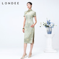 Londee/龙笛桑蚕丝礼服国风复古高端修身日常可穿春夏旗袍4S21185