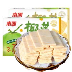 南国 海南特产椰香薄饼干160gx2盒 原味三亚休闲零食早餐