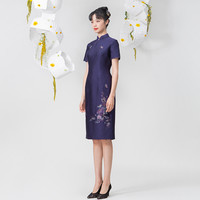Londee/龙笛春夏款改良版中式旗袍连衣裙2S21251