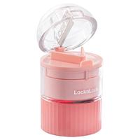 LOCK&LOCK 分装药盒便携收纳随身小号旅行薬品盒子密封防潮家用切药器 切药器-粉色