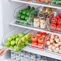 GIOIO冰箱收纳盒食品级保鲜盒冷冻鸡蛋储物盒厨房蔬菜水果专... 特大号加厚+PET材质 2件套 冰箱收纳盒+冰箱整理盒