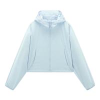 牧高笛冷山轻量防晒皮肤衣 春夏户外女款连帽皮肤衣透气防晒服 冰雪蓝 S