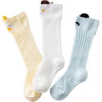 Kissbaby Miracle婴儿袜子夏季宝宝长筒袜棉质男女童卡通过膝儿童松口袜子 小鸭+考拉+熊猫(3双装) S码 0-1岁宝宝使用