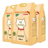 AATURELIVE N1爱宠爱猫 豆腐猫砂 3.7kg*3包 玉米味 2mm