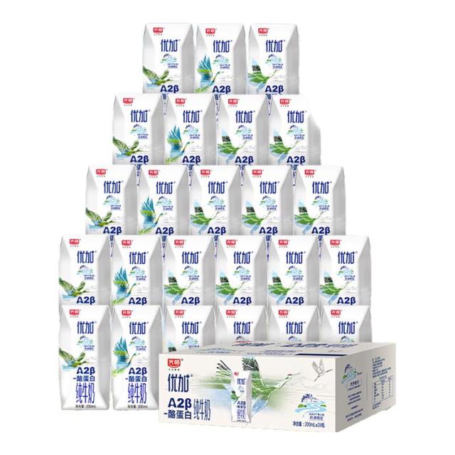 PLUS会员：光明 优加系列 A2β-酪蛋白 儿童牛奶  礼盒装 200mL 24盒