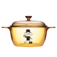 VISIONS 1.5L康宁汤锅奶锅耐热玻璃锅无涂层宝宝辅食锅可炖燕窝熬药 VS15玻璃锅 18cm