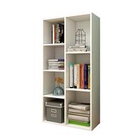雅美乐 Y4382 简易七格书架 经典白