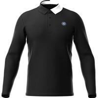 Taylormade泰勒梅高尔夫服装男士防风运动透气golf长袖设计杆撞色POLO衫 U21498黑色 M