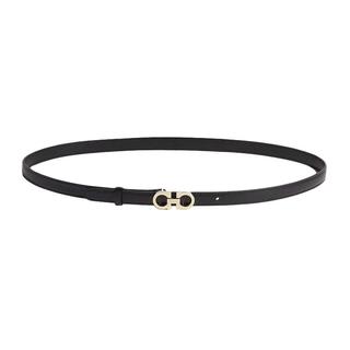 Salvatore Ferragamo 菲拉格慕 GANCINI系列 女士牛皮板扣腰带 675180 黑色 95