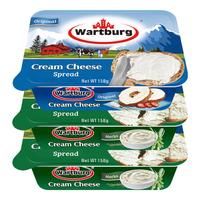 早餐 沃特堡 涂抹奶酪原味150g*1+蒜香口味150g*2 原味150g+蒜香口味150g*2 共三盒