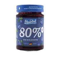 美茵塔尔德国进口80%蓝莓优选果酱0脂肪早餐伴侣面包涂抹沙拉水果酱