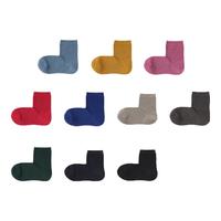 无印良品（無印良品 MUJI）男女通用 合脚直角袜口无橡筋短袜袜子 古香蓝色 23-25cm 