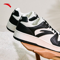 安踏元年板鞋男2025夏季轻便经典小白鞋休闲鞋厚底百搭透气运动鞋 【低帮】象牙白/沙粒灰8068-12 43