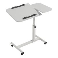 风行天下床边电脑桌卧室家用滑轮可移动桌子升降床上学习写字桌懒人办公桌 【单档条】黑色60*40cm