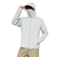 浪莎（LangSha）防晒衣2024男女款春夏季防紫外线超薄透气皮肤衣户外钓鱼外套 【男女同款】浅灰 4XL(195-225斤)帽檐可拆卸