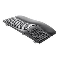 山业 人体工学 有线键盘 USB接口 软垫腕托 Type-C转换线  无背光 经典黑