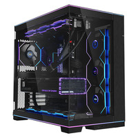 联力 LIANLI联力包豪斯O11D EVO RGB 黑色 电脑海景房机箱 /无立柱/可调节主板位/支持420水冷/反向模式