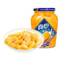 真心多口味黄桃橘子草莓水果黄桃罐头880g*3玻璃瓶 老式黄桃罐头零食 橘子 880g*3罐