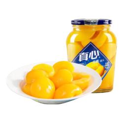 真心食品 水果罐头玻璃瓶装 黄桃880g+杨梅425g