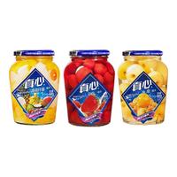 真心多口味黄桃橘子草莓水果黄桃罐头880g*3玻璃瓶 老式黄桃罐头零食 什锦+草莓+海棠 880g/罐