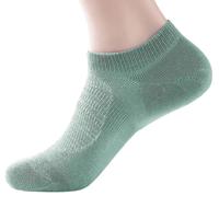 浪莎袜子男士休闲袜100%纯棉网眼男袜抑菌防臭短袜吸汗透气夏季船袜 【2抹绿2双蓝色2灰色】礼盒装 6双 均码 【38-43码】