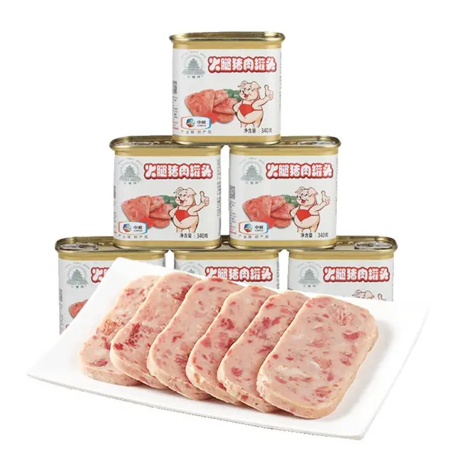 天坛家具 TIANTAN天坛 小白猪 火腿午餐肉罐头 340g*6