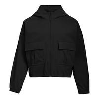 安德玛（UNDERARMOUR）春夏Unstoppable自在系列女子梭织训练运动连帽外套6005502 黑色001 2XL