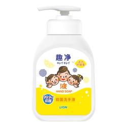 狮王 趣净液体抑菌非泡沫洗手液柠檬香全适用儿童长效抑菌  200ml