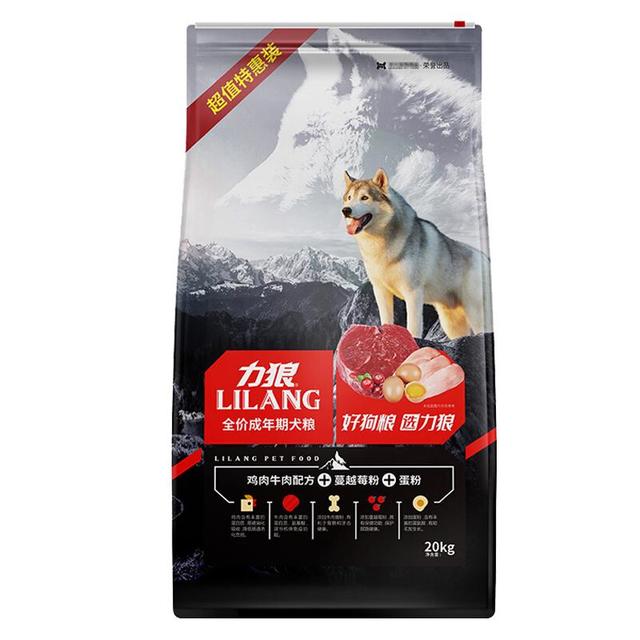 LILANG 力狼 鸡肉牛肉全犬成犬狗粮 20kg