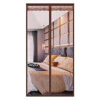 CHERISHES LIFE 钟爱一生 防蚊门帘防蚊子磁性软门帘磁吸纱窗卧室隔断窗纱加密纱门夏季磁铁防蝇网大门沙门无痕安装魔术贴 升级加密 条纹咖色（魔术贴+泡钉） 90*210cm