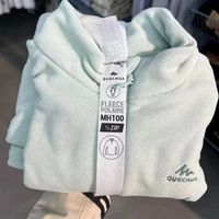 迪卡侬 DECATHLON 新款加厚抓绒衣摇粒绒秋冬内胆女款立领半拉链保暖套头卫衣