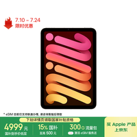 苹果 Apple iPad mini7 2024款 平板电脑（A17 Pro、512GB、5G版、星光色）